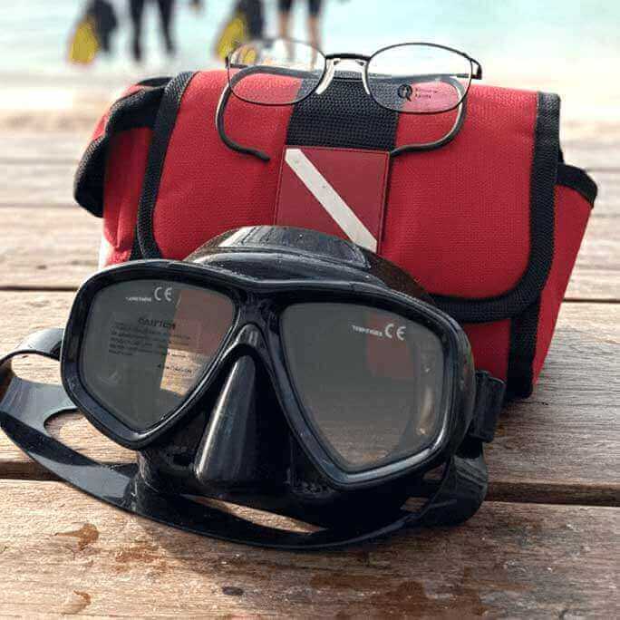 Maskoptix Prescription Diving Glasses EAB-17-Matte Black