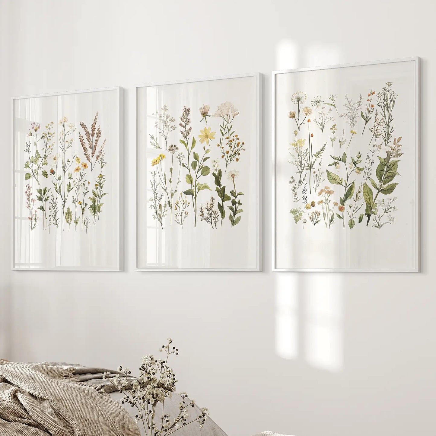 Minimalist Wild Plants. Botanical Poster Art Decor