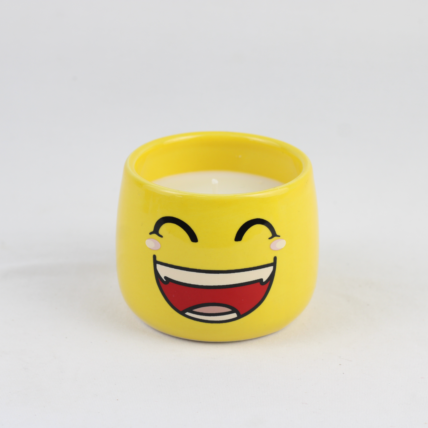 Emoji Ceramic Candle Holder Set – 2-Piece Scented Candle Cups