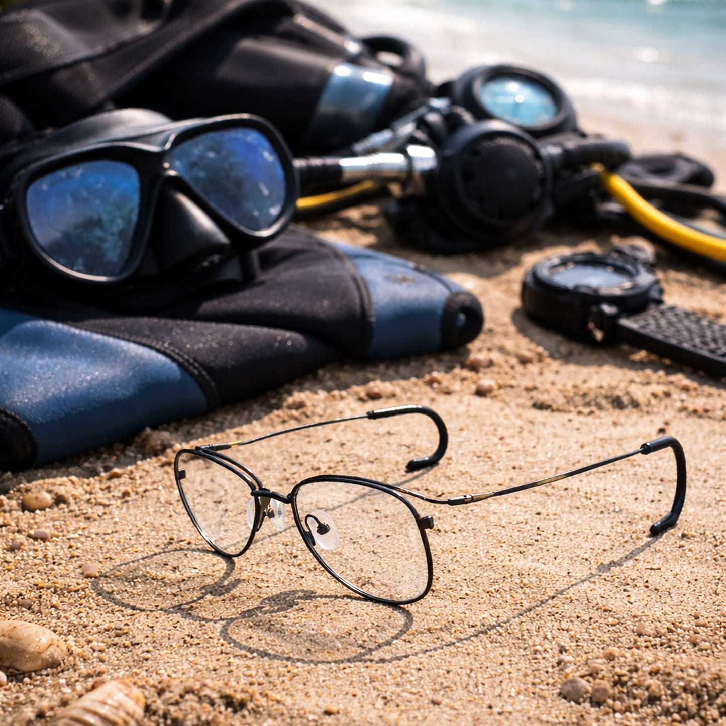 Maskoptix Prescription Diving Glasses EAB-15-Matte Gold