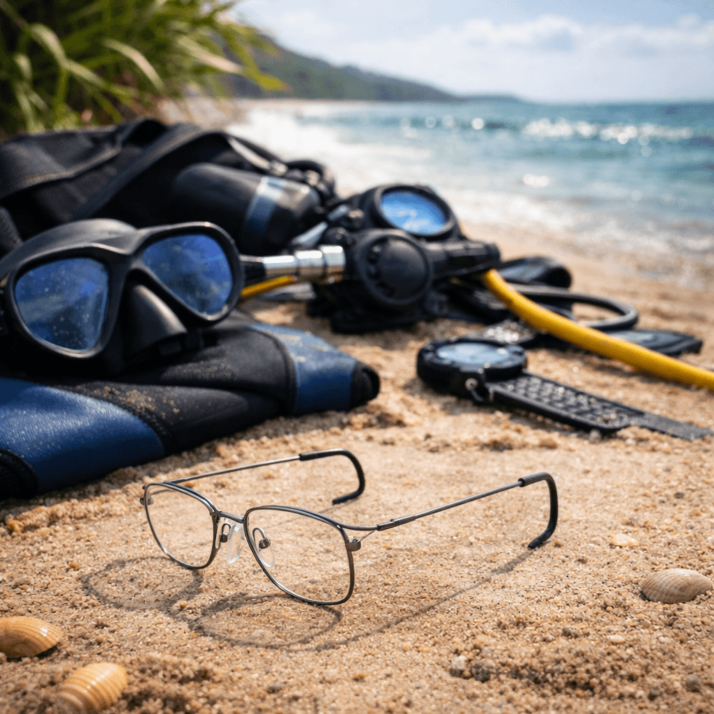 Maskoptix Prescription Diving Glasses EAB-14-Matte Gold