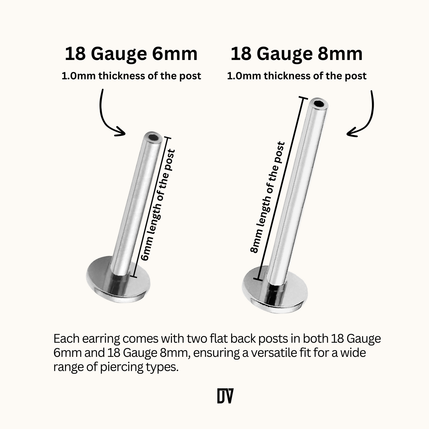Ball Threadless Labret Flat Back Earring