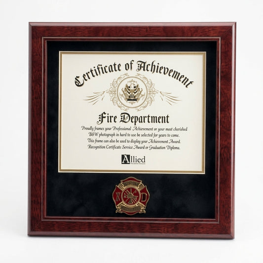 Firefighter Medallion Certificate Frame