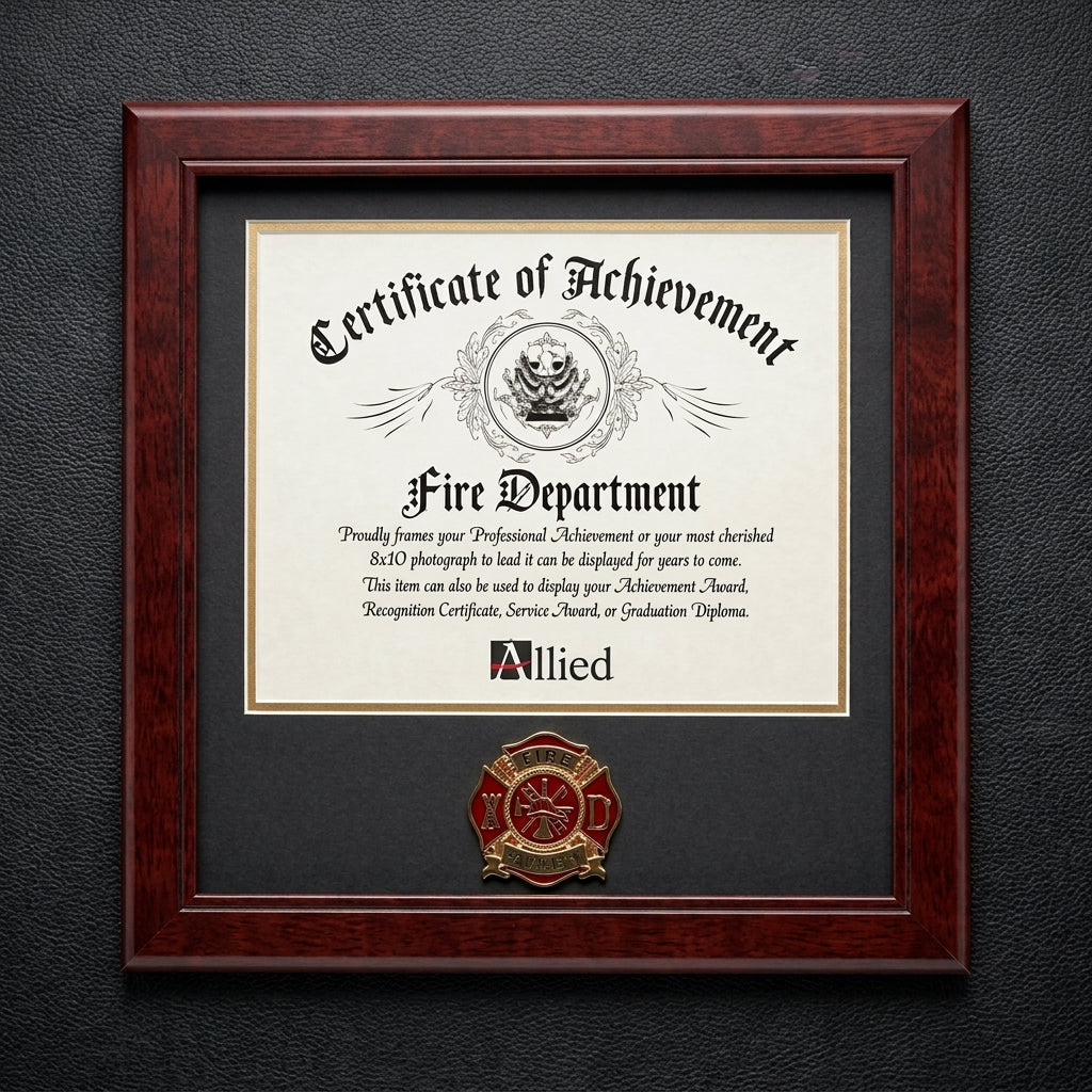 Firefighter Medallion Certificate Frame