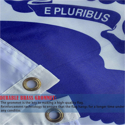 US Coast Guard Flag 3x5 Outdoor Double Sided- Heavy Duty 3ply United States Coast Guard Flag Super Durable 4 Rows Stitched Edge Canvas Header with 2 Brass Grommets