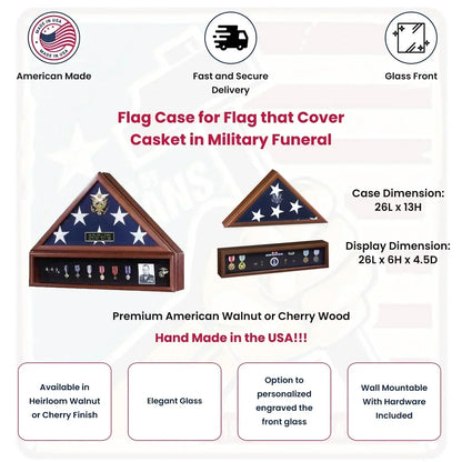 American Flag Case & Medal Display Case - Presidential