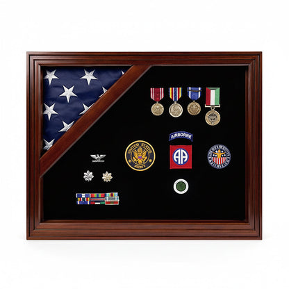 Flag Display Case American Flag Box Burial Flag Case. - Corner flag case