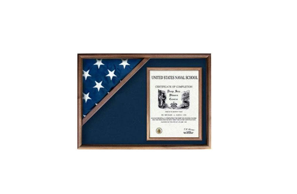 Flag Connections Flag Display Case, Flag and Certificate Flag Box