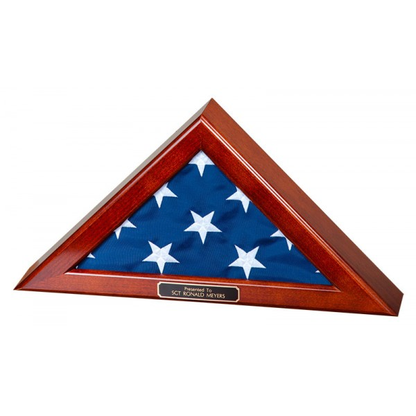 Flag Display Case for 4x6 flag with Cherry Finish.