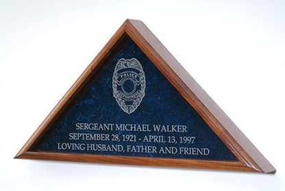 Flag Display Case for Police Officer, Police casket flag case