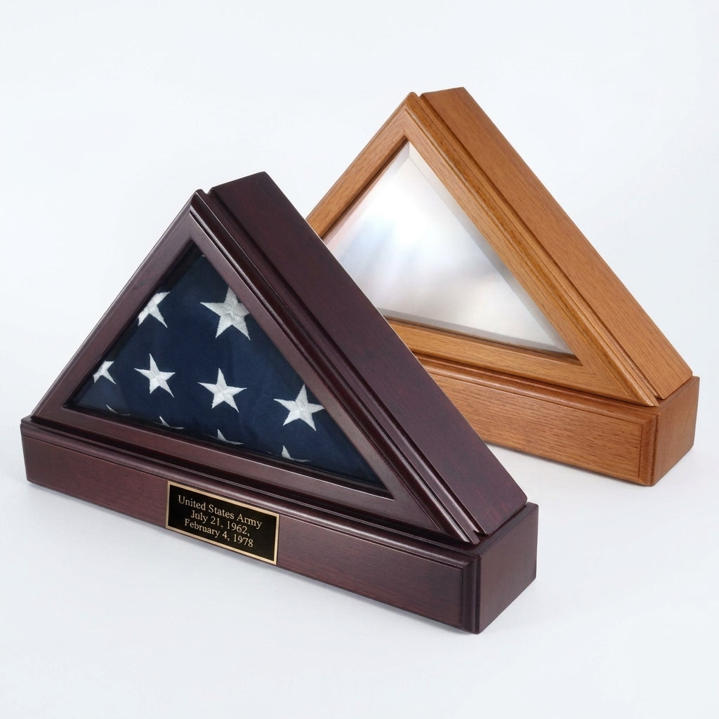 Flag Box, Flag Pedestal Box, Flag Boxes - Fit 5' x 9.5' Casket Flag.