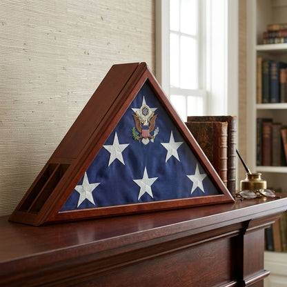 Flag Connections Flag case profile with a built-in urn compartment