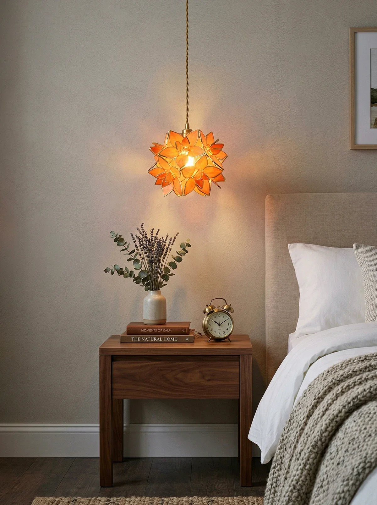 Floral Glass Pendant Lamp