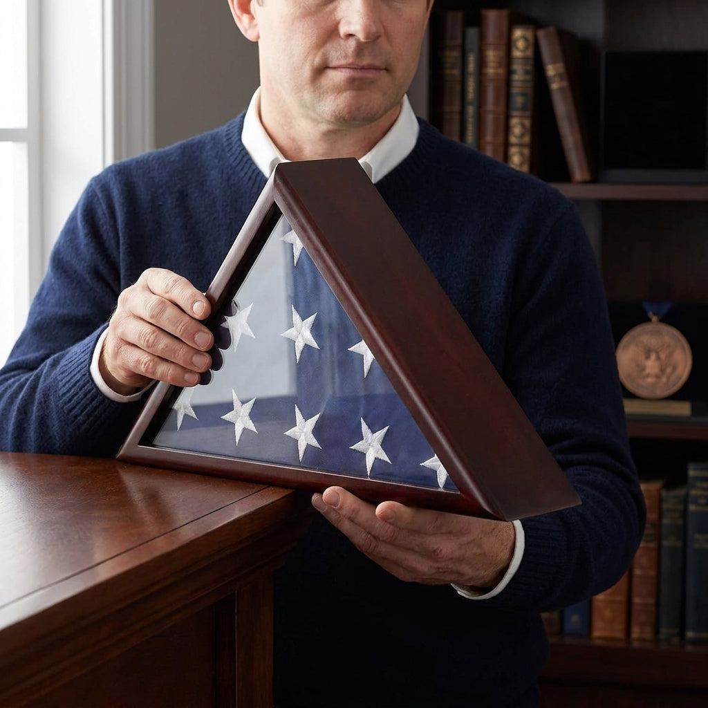 Display Gifts? United States Navy Flag Display Case Box, Burial Funeral Memorial