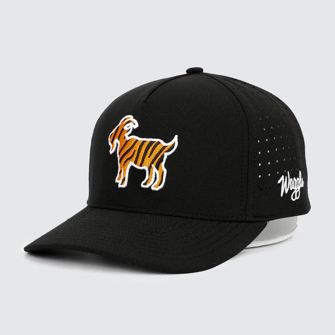 Waggle Original Snapback Hat - The GOAT (Black)
