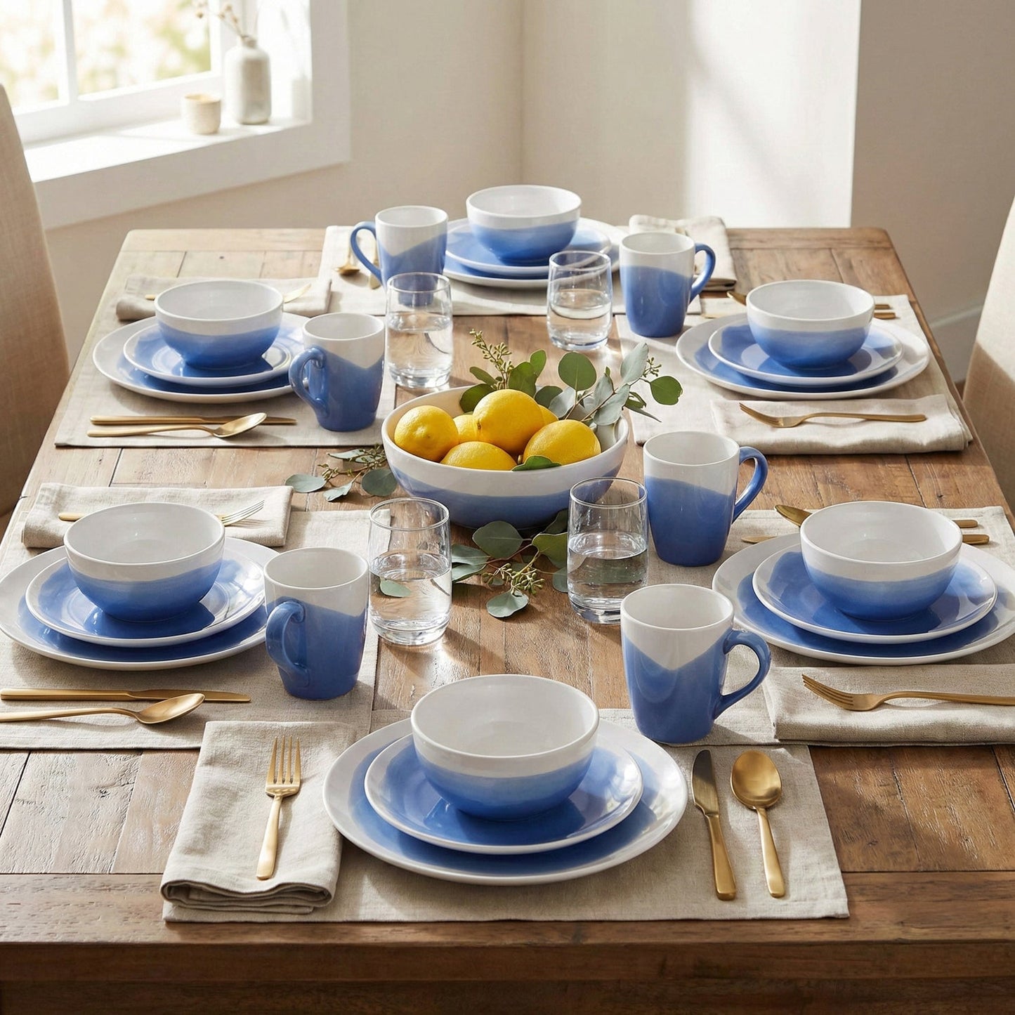 Oasis Blue 16-Piece Dinner Set