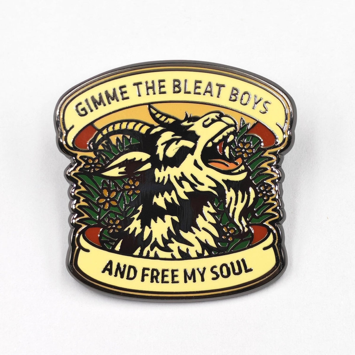 Gimme the Bleat Boys and Free My Soul Enamel Pin