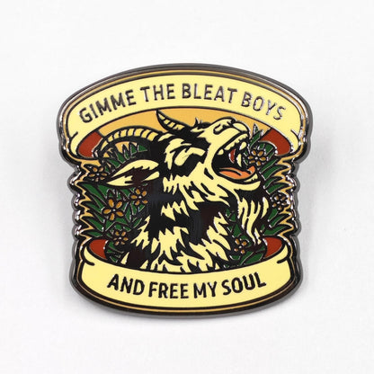 Gimme the Bleat Boys and Free My Soul Enamel Pin