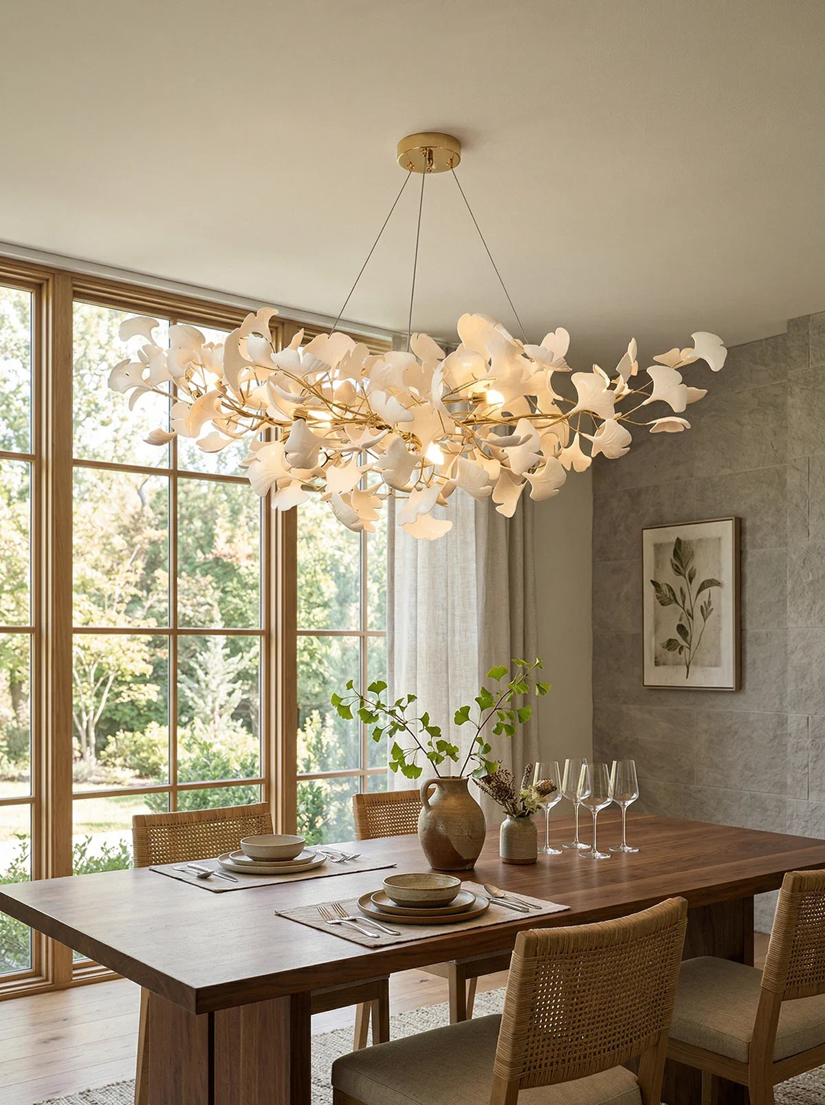 Gingko Ceramic Chandelier B