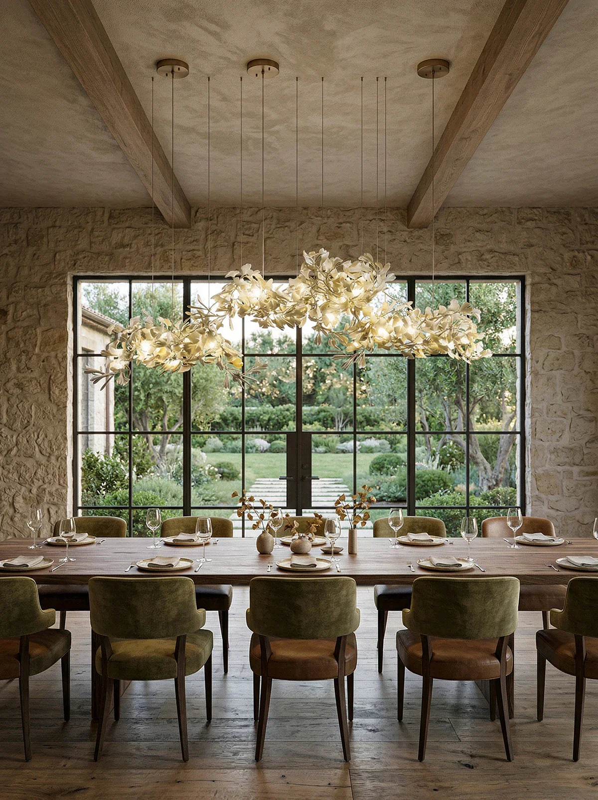 Gingko Ceramic Chandelier C