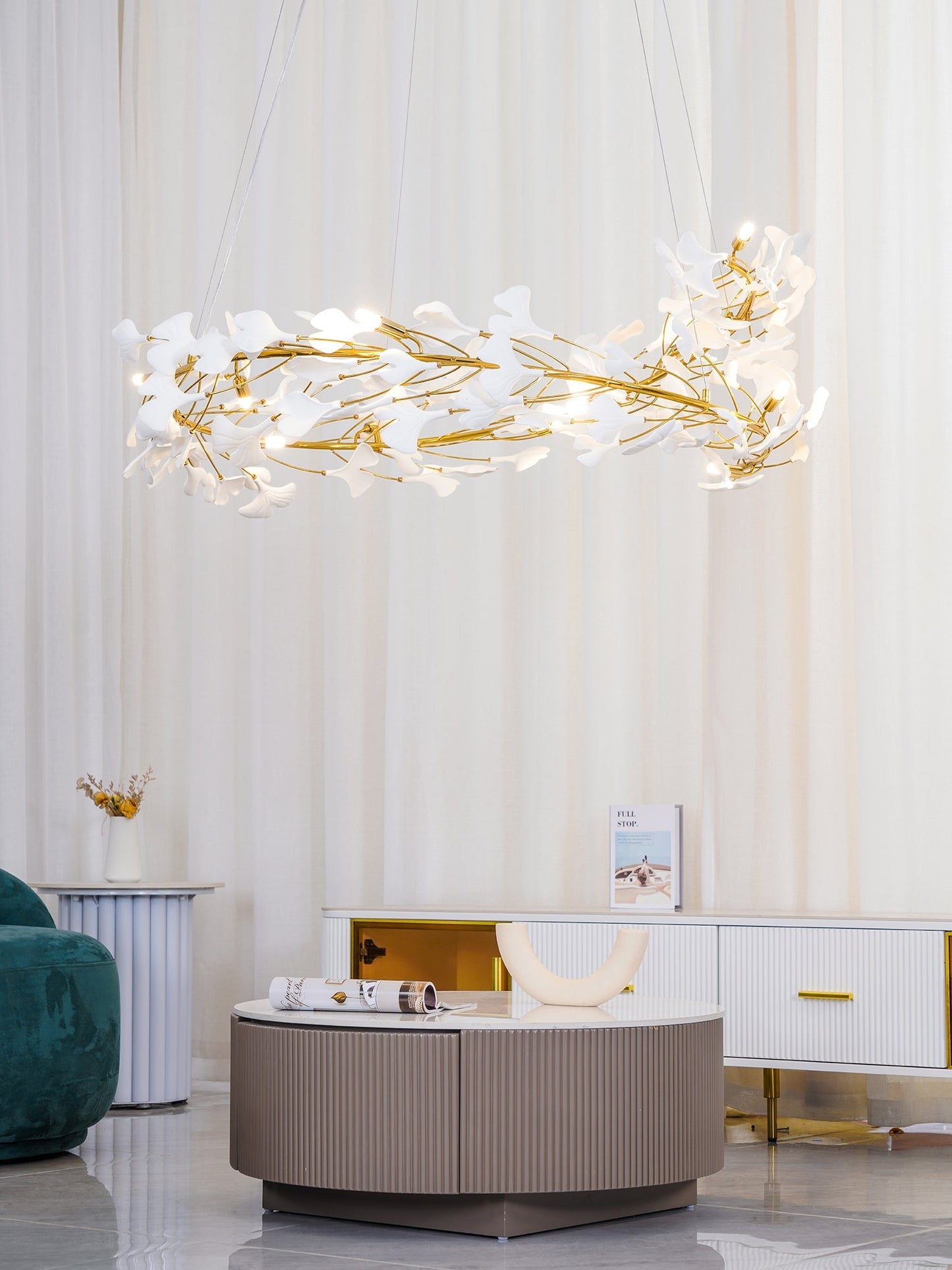Gingko Ceramic Chandelier U