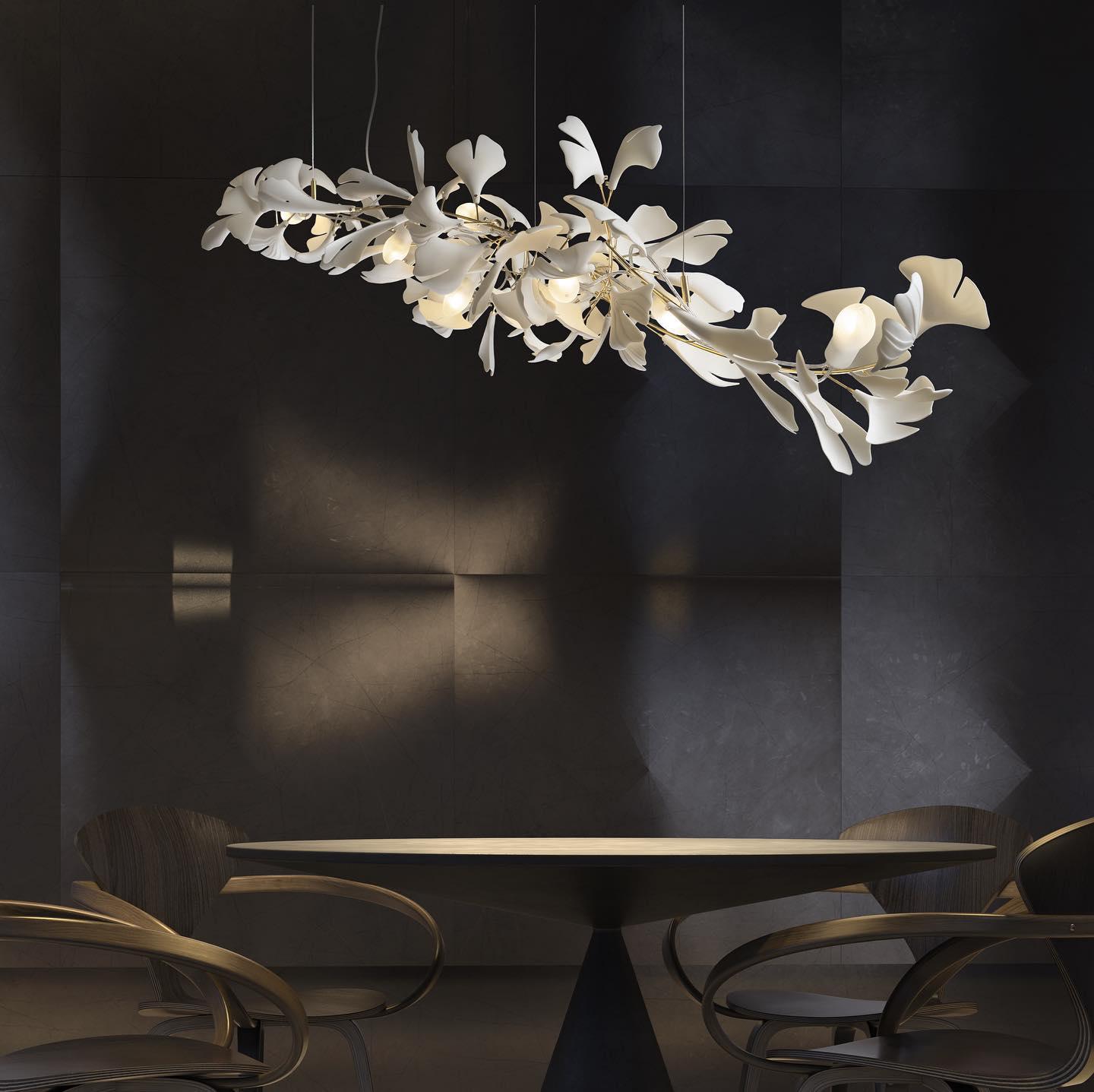 Gingko Ceramic Chandelier A