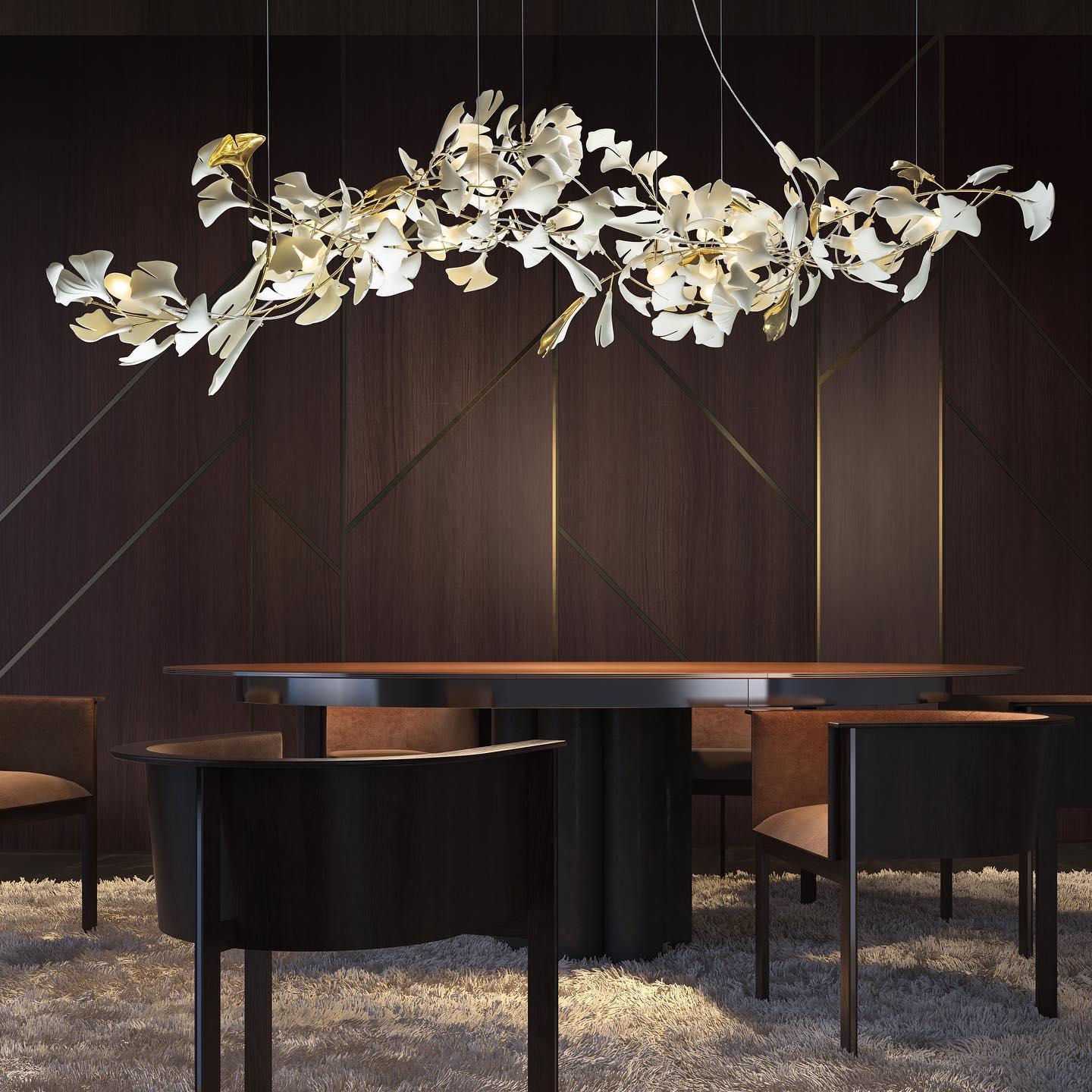 Gingko Ceramic Chandelier A