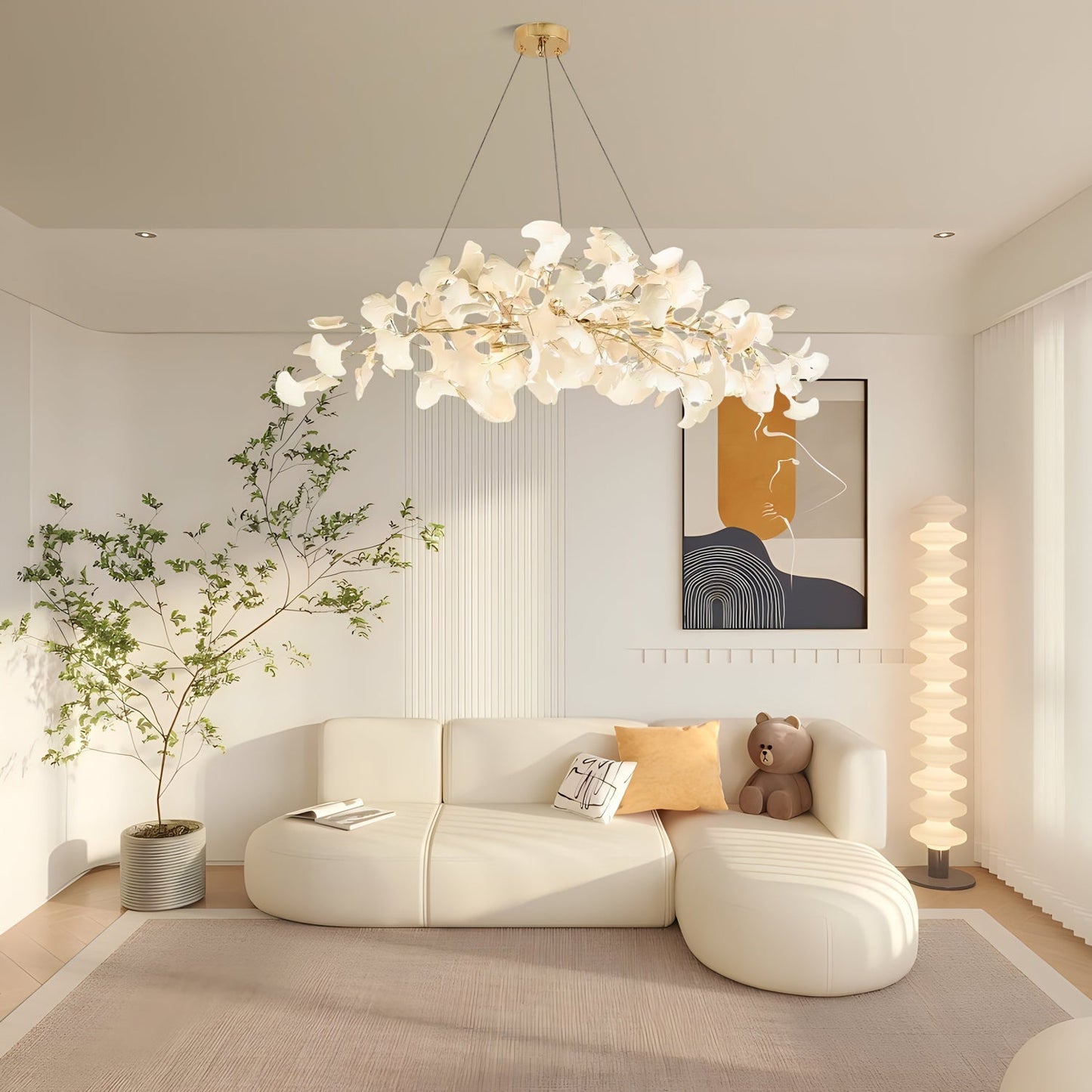 Gingko Ceramic Chandelier N