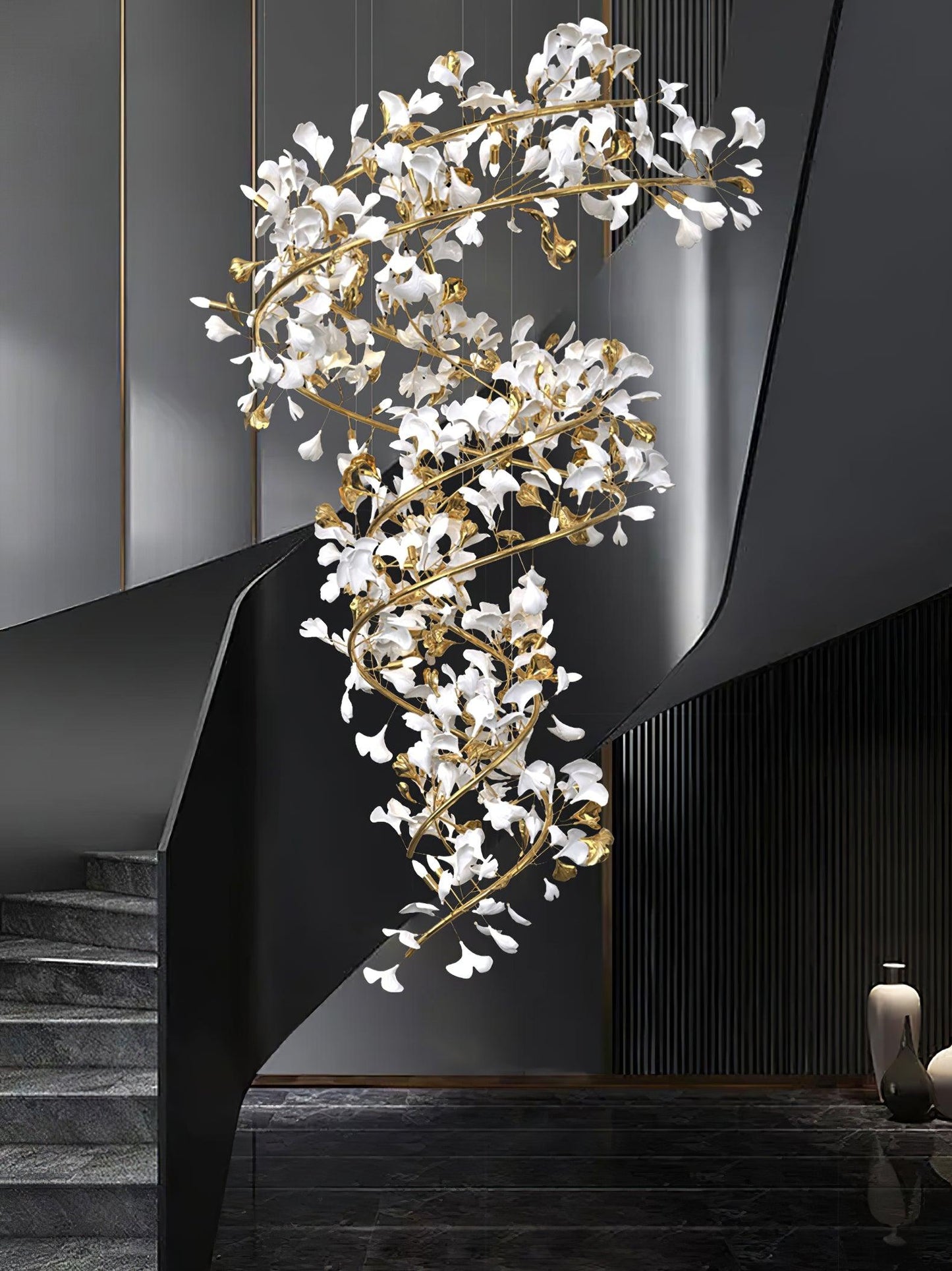 Gingko Ceramic Chandelier Q