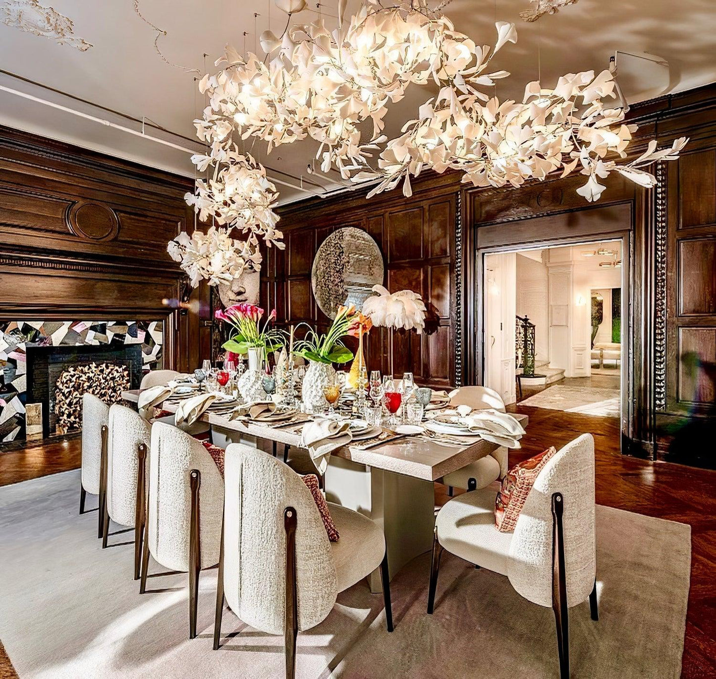 Gingko Ceramic Chandelier C