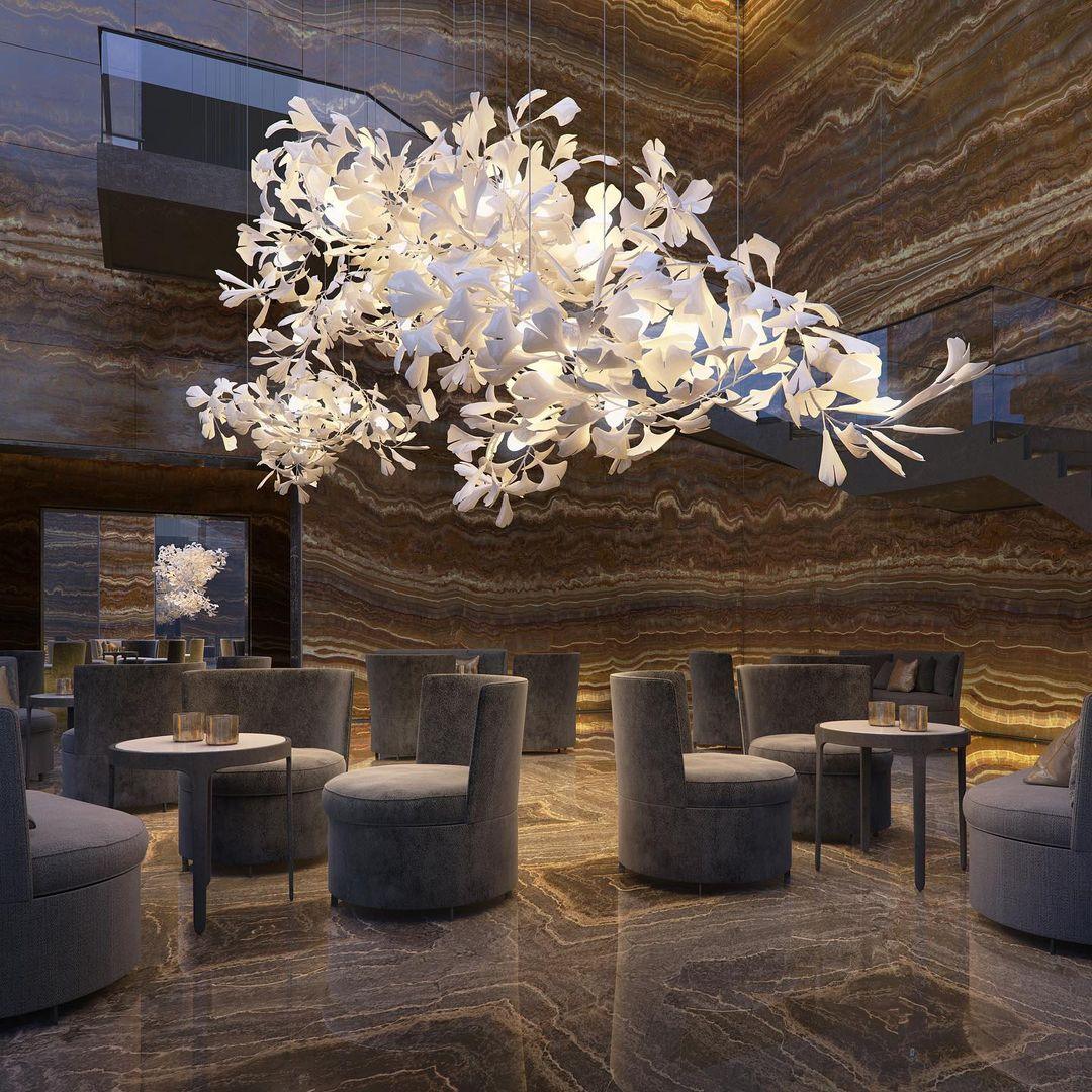 Gingko Ceramic Chandelier C