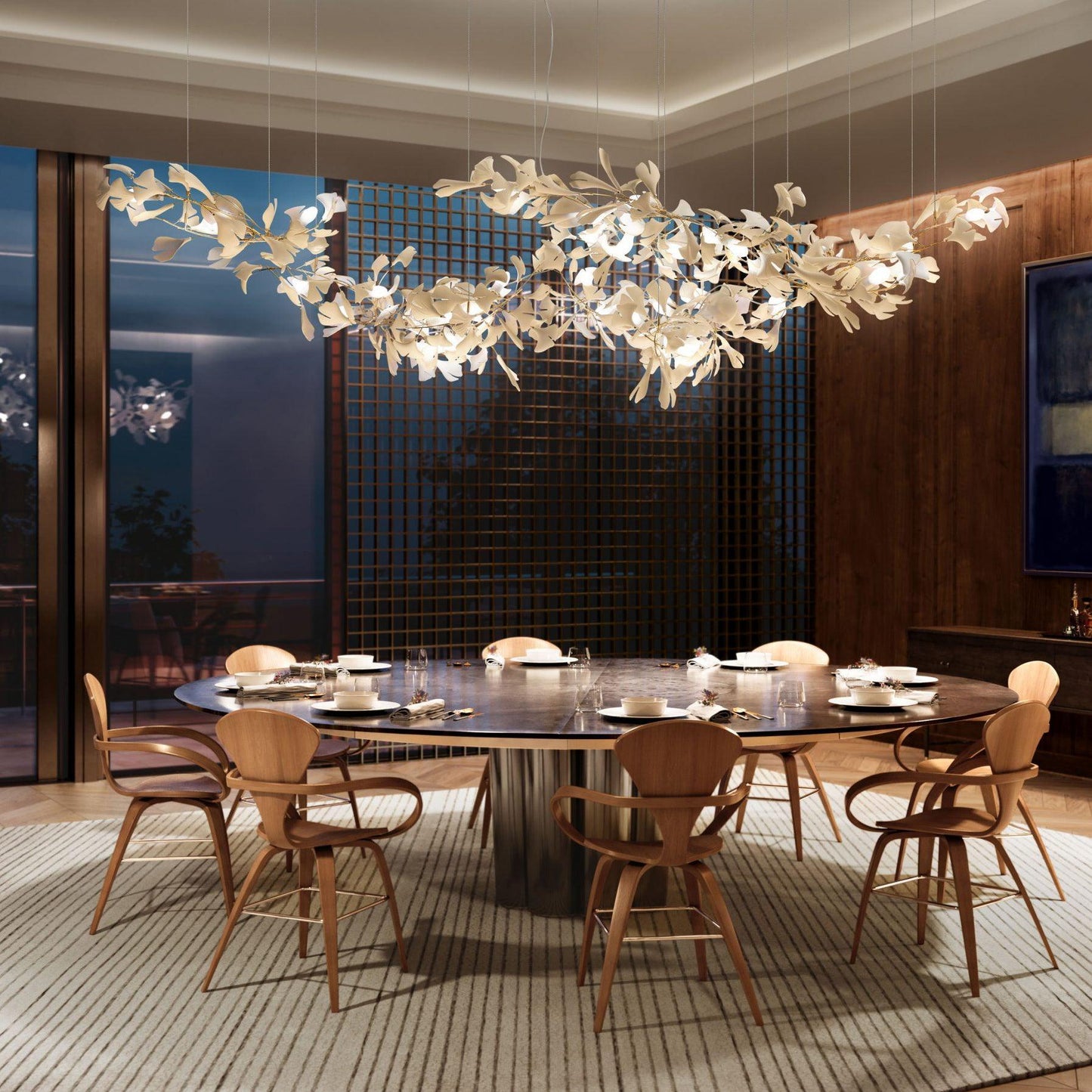 Gingko Ceramic Chandelier C