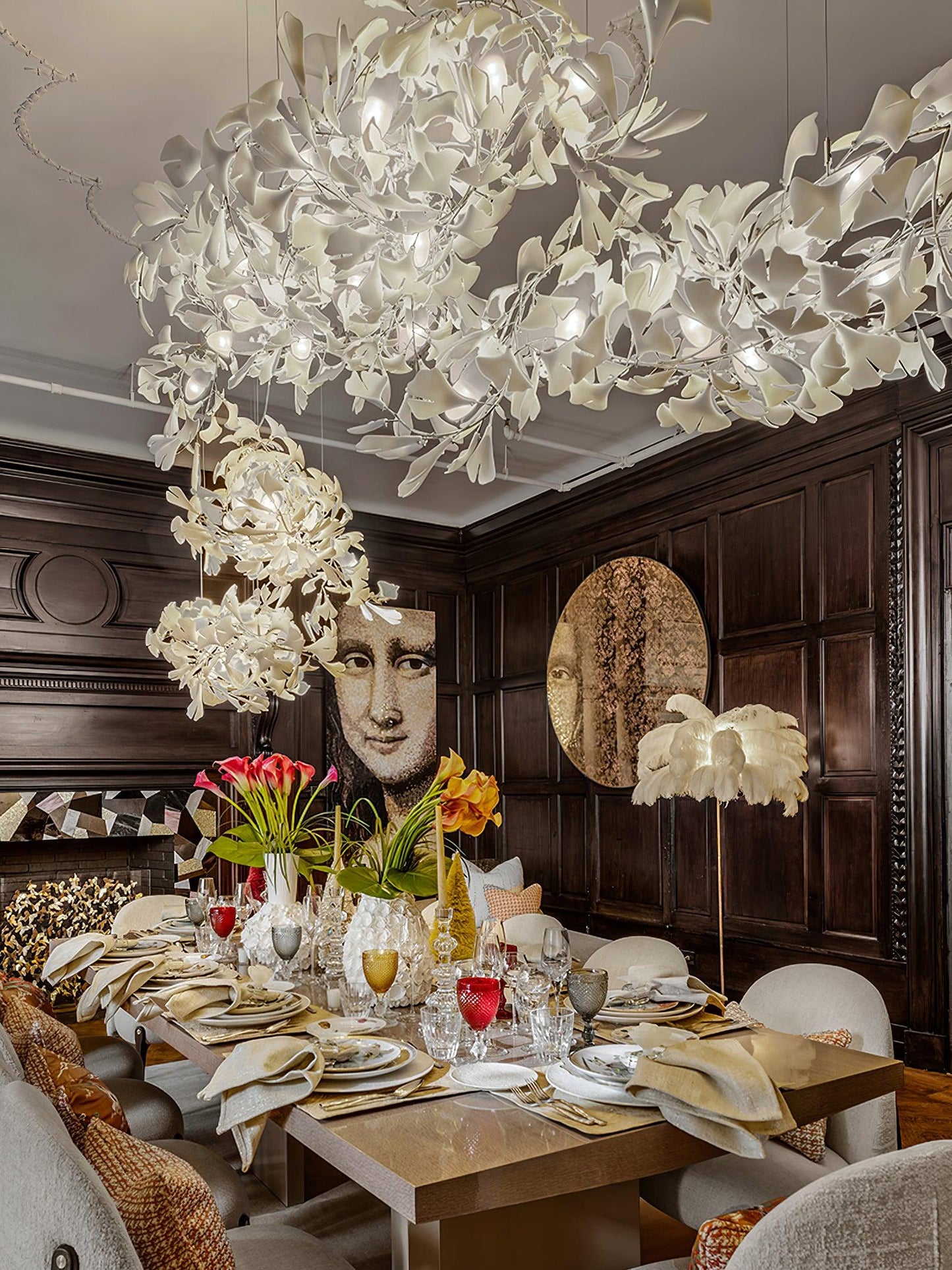 Gingko Ceramic Chandelier C