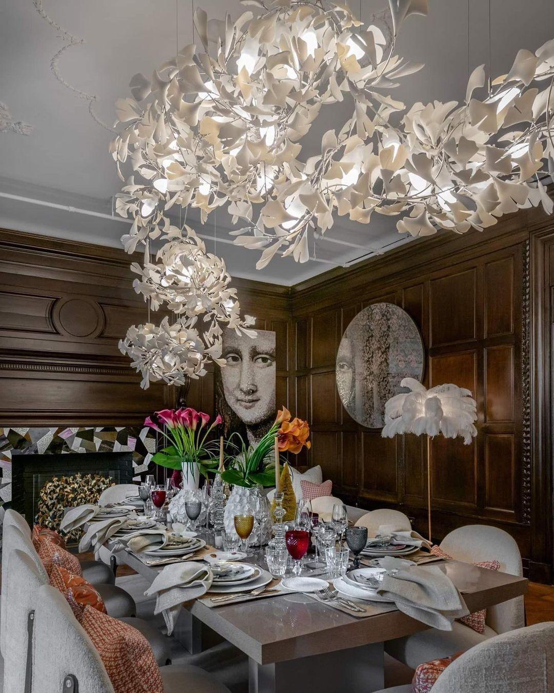 Gingko Ceramic Chandelier C