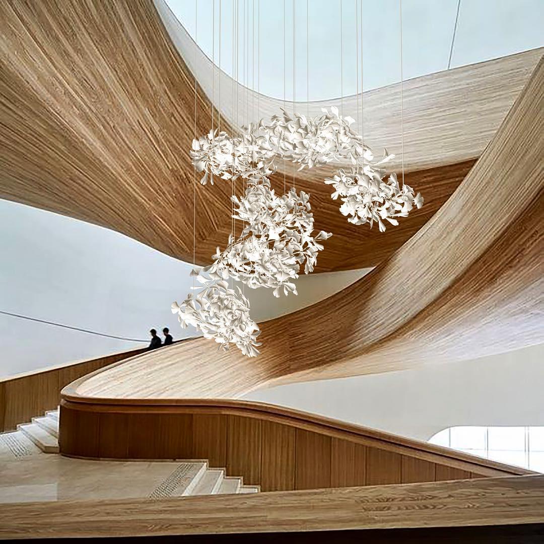 Gingko Ceramic Chandelier C