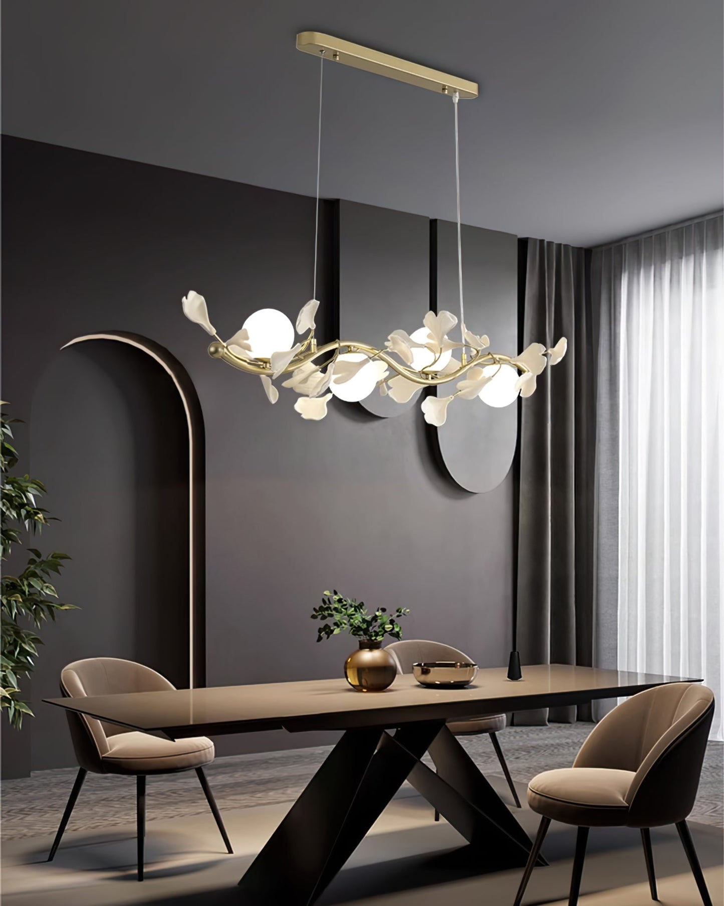Gingko Glass Chandelier
