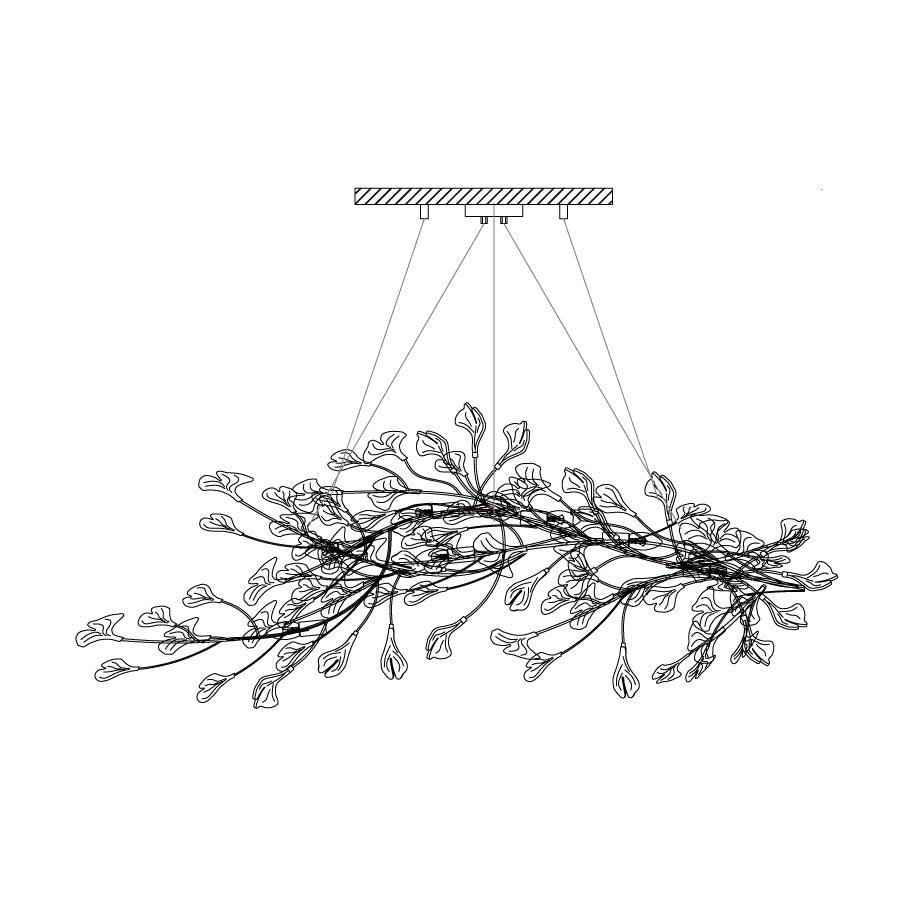 Gingko Ceramic Chandelier E