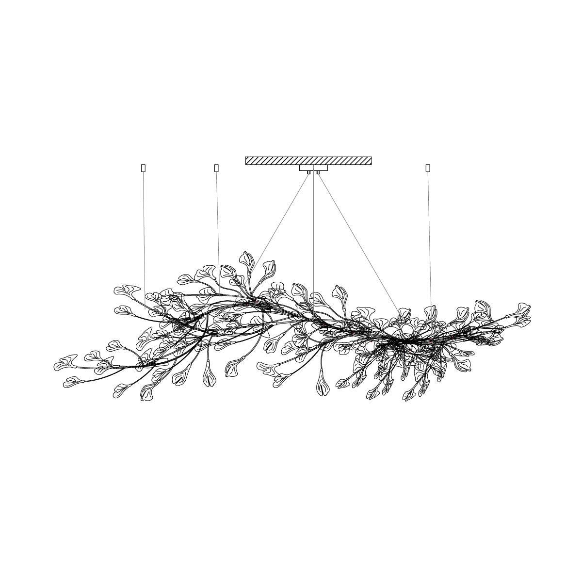 Gingko Ceramic Chandelier E