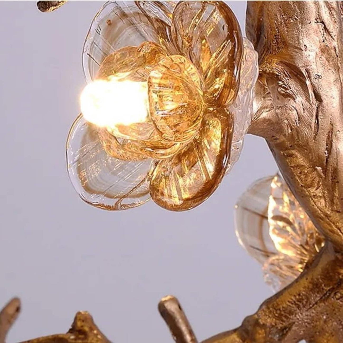 Glass Flower Tree Branch Chandelier