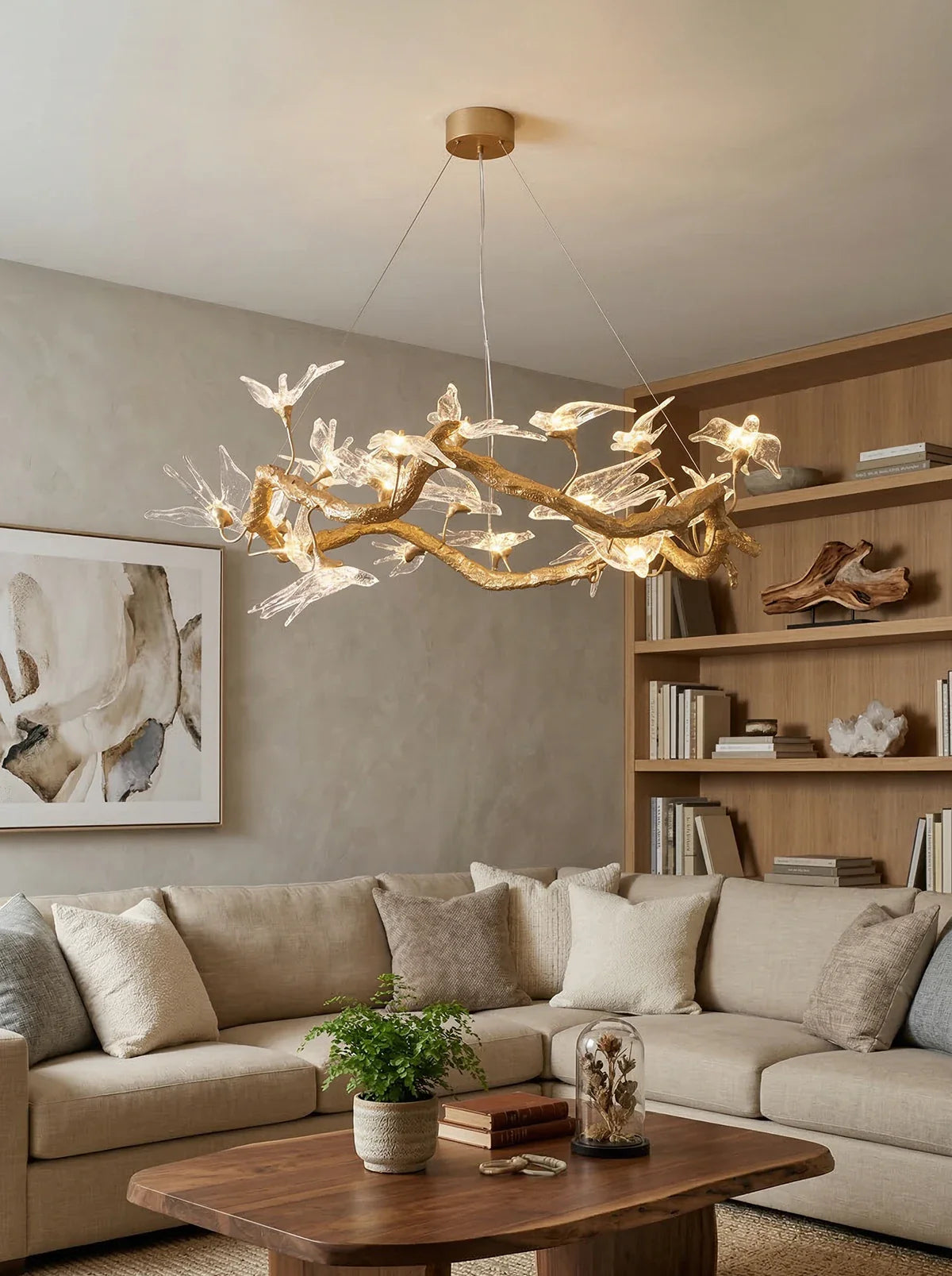 Glass Swallow Chandelier