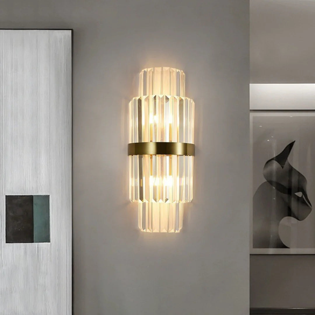 Rectangular Crystal Strip Elegant Wall Lamp