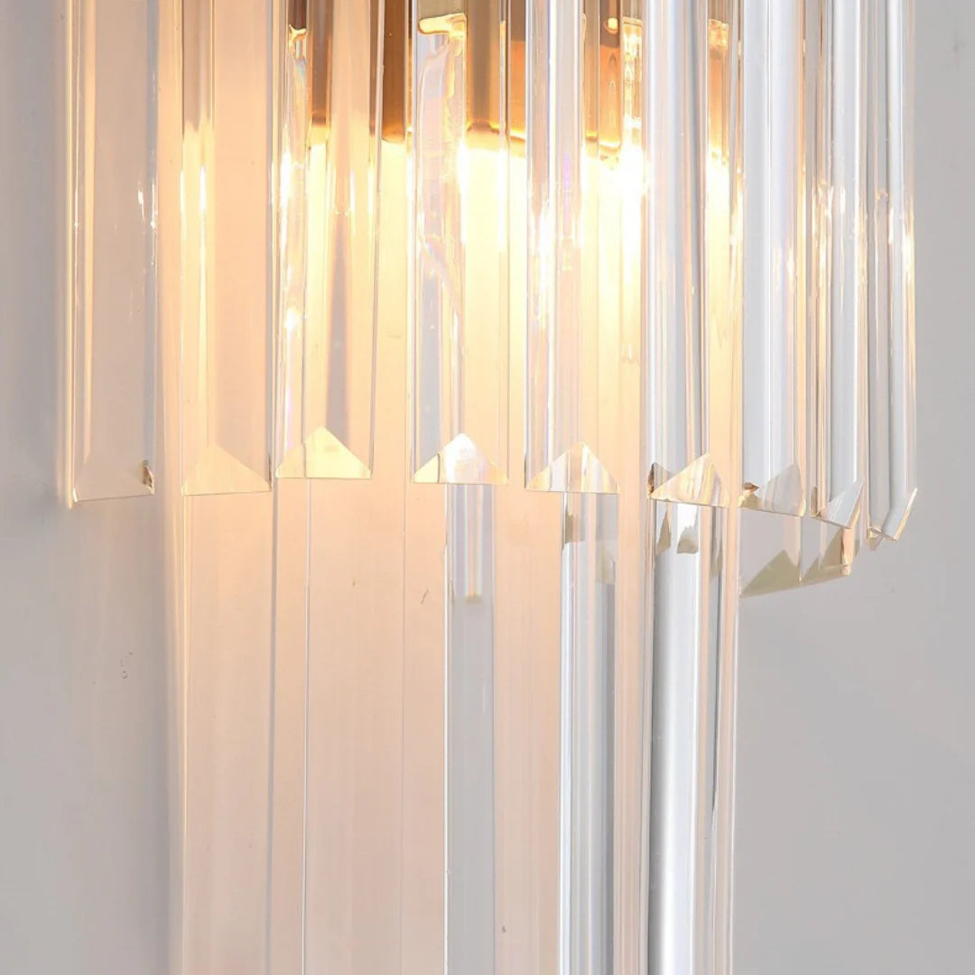 Rectangular Crystal Strip Elegant Wall Lamp