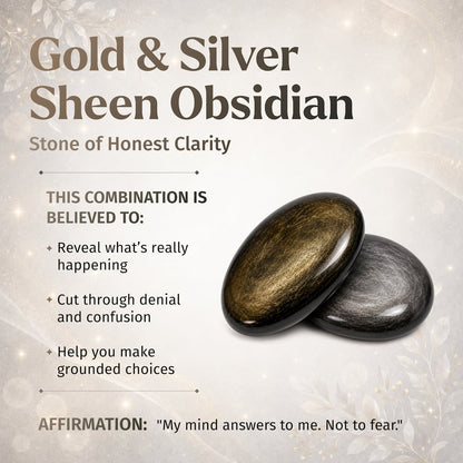 The Upper Hand – Gold & Silver Sheen Obsidian Points
