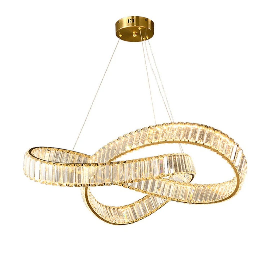 Golden Ring Round Crystal Chandelier