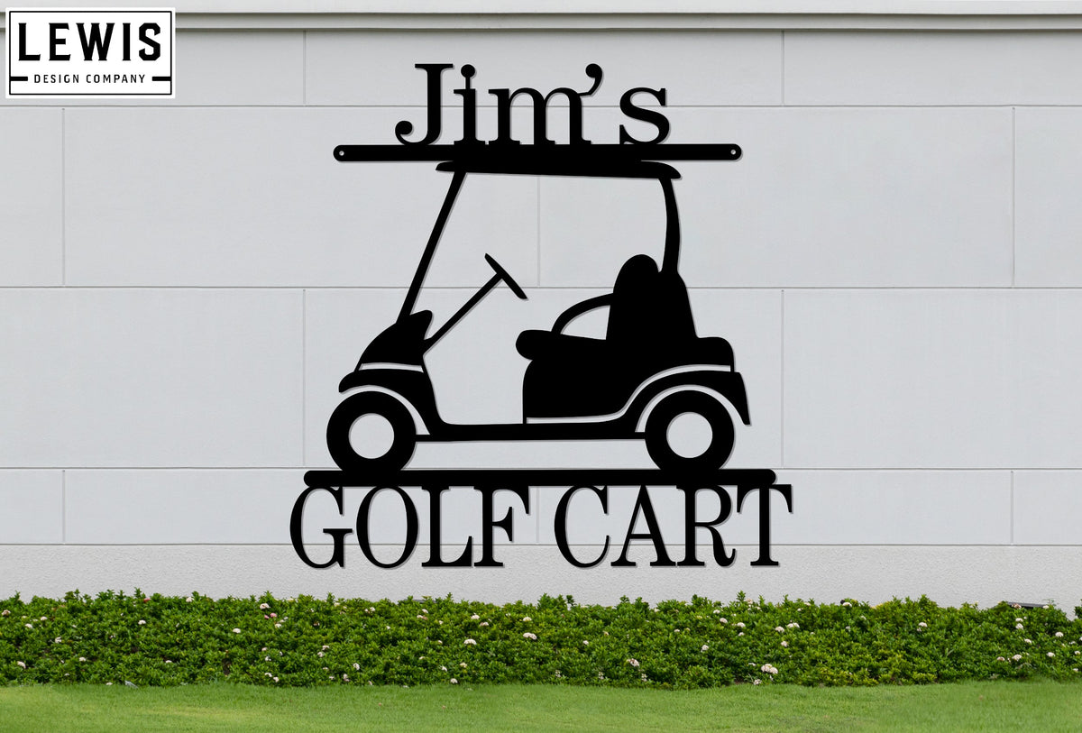 Golf Cart Custom Metal Sign | Personalized Golf Decor