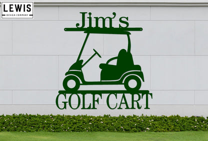 Golf Cart Custom Metal Sign | Personalized Golf Decor