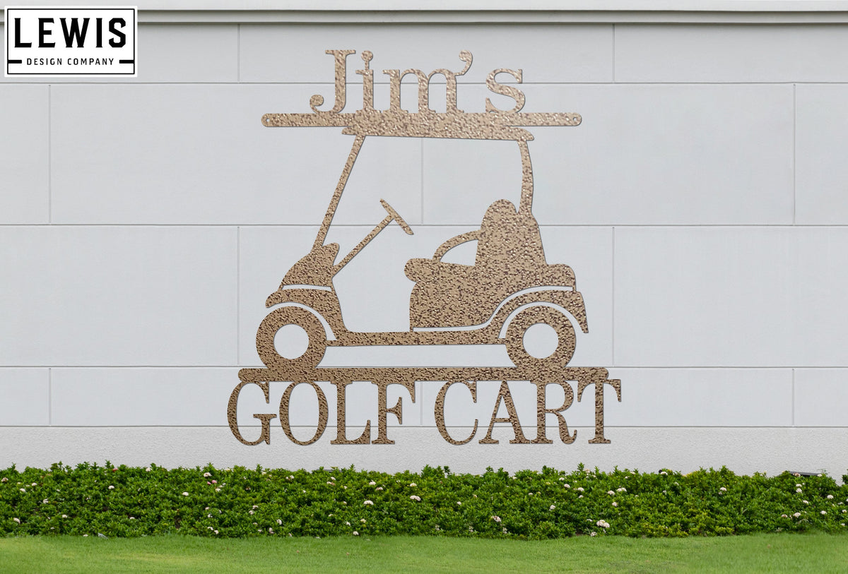 Golf Cart Custom Metal Sign | Personalized Golf Decor