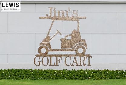Golf Cart Custom Metal Sign | Personalized Golf Decor