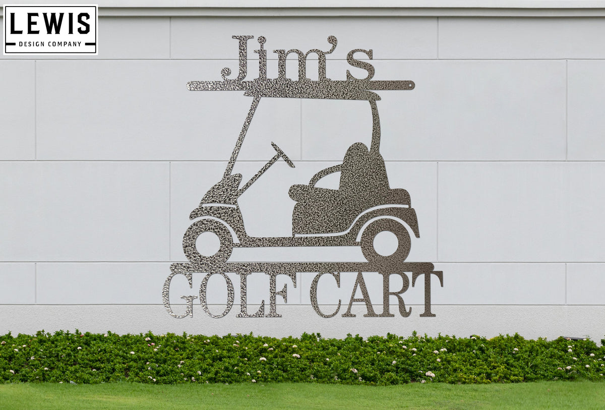 Golf Cart Custom Metal Sign | Personalized Golf Decor
