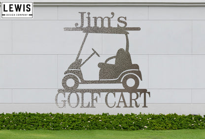 Golf Cart Custom Metal Sign | Personalized Golf Decor